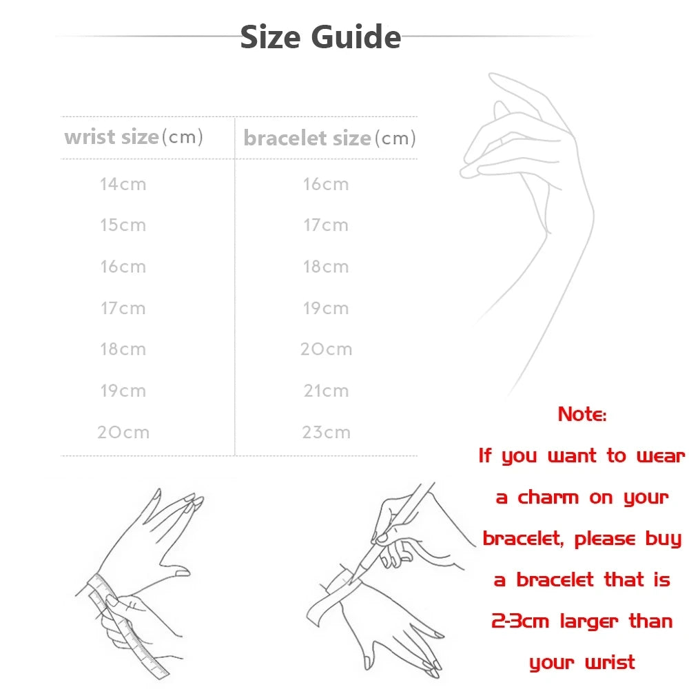 New 925Silver original 17-21CM Pearl Heart-Shaped Hard Ring Square Buckle Round Bracelet Fit for DIY Mini Birthday Jewelry Gifts