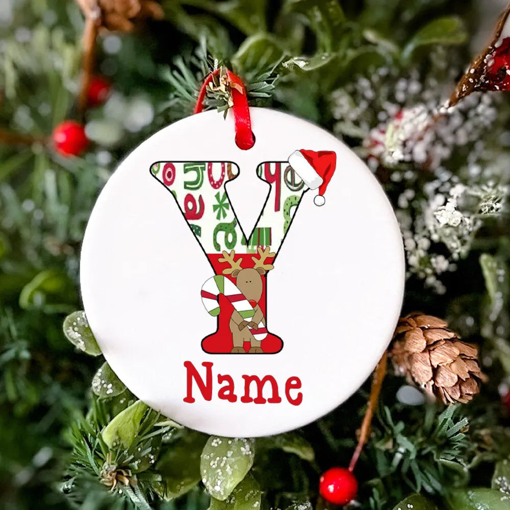 Personalized Christmas Baby Ornament Custom Name Toddler Xmas Ceramic Ornament Baby Photo Prop Ornament Christmas Keepsake Gift