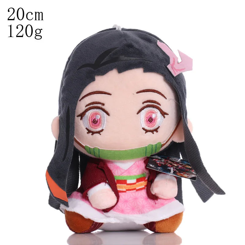 20-25cm Demon Slayer Plush Stuffed Tsugikuni Yoriichi Kokushibou Akaza Kamado Tanjirou Anime Figure Plush Toy Doll Birthday Gift