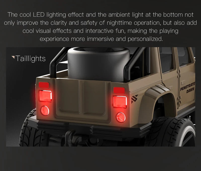 KF32 1:64 RC Mini Climbing Alloy Video Car With LED Light  and HD Camera Radio Remote Control Vehicle Toy for Kids Best Gift