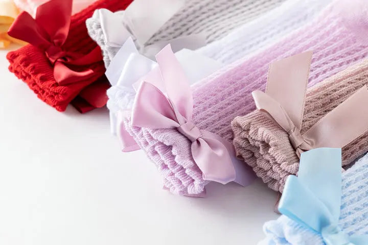 Limit quantity 0-2Y Children Girls Royal Style Bow Knee High Fishnet Socks Baby Toddler Bowknot Socks Kid Hollow Out Sock Sox