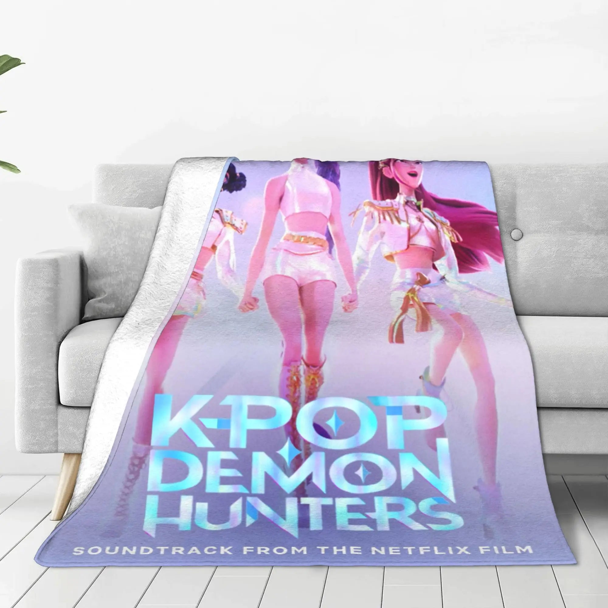 kpop Demon Hunters Huntrix & Saja Boys Blanket  Super Warm Comfortable Plush Throw Blanket Child Home Decor Flannel  Bed Cover