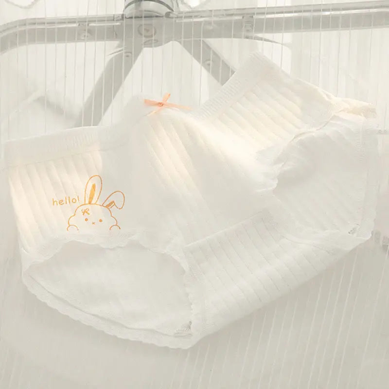 5PCS Teens Girls Cotton  Antibacterial Panties for Kids Print Briefs 8+y Young Children Underwears Baby Thin Breathable Knickers