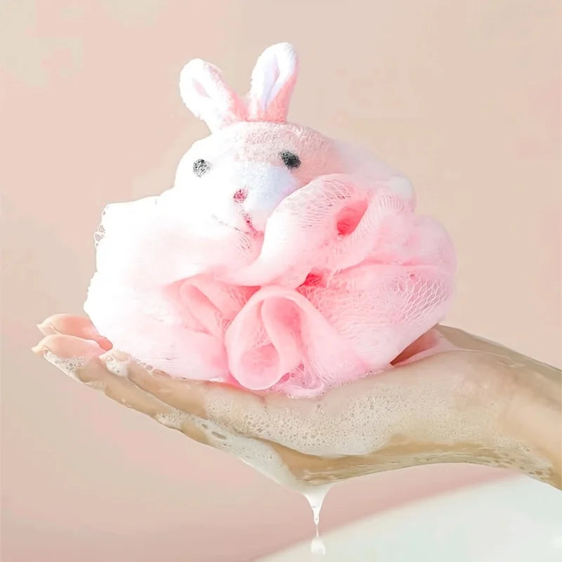 Bath Sponges Animal Kids Loofah Bath Pouf Mesh Animal Toy Bath Sponge Colorful Cartoon Body Scrubber Balls Shower Mesh for Kids