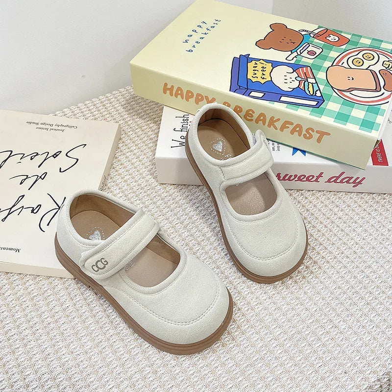 Girls' Leather Shoes 2025 Spring Autumn New Fashion Breathable Princess Shoes Lightweight Comfortable Luxury Child Casual Flats