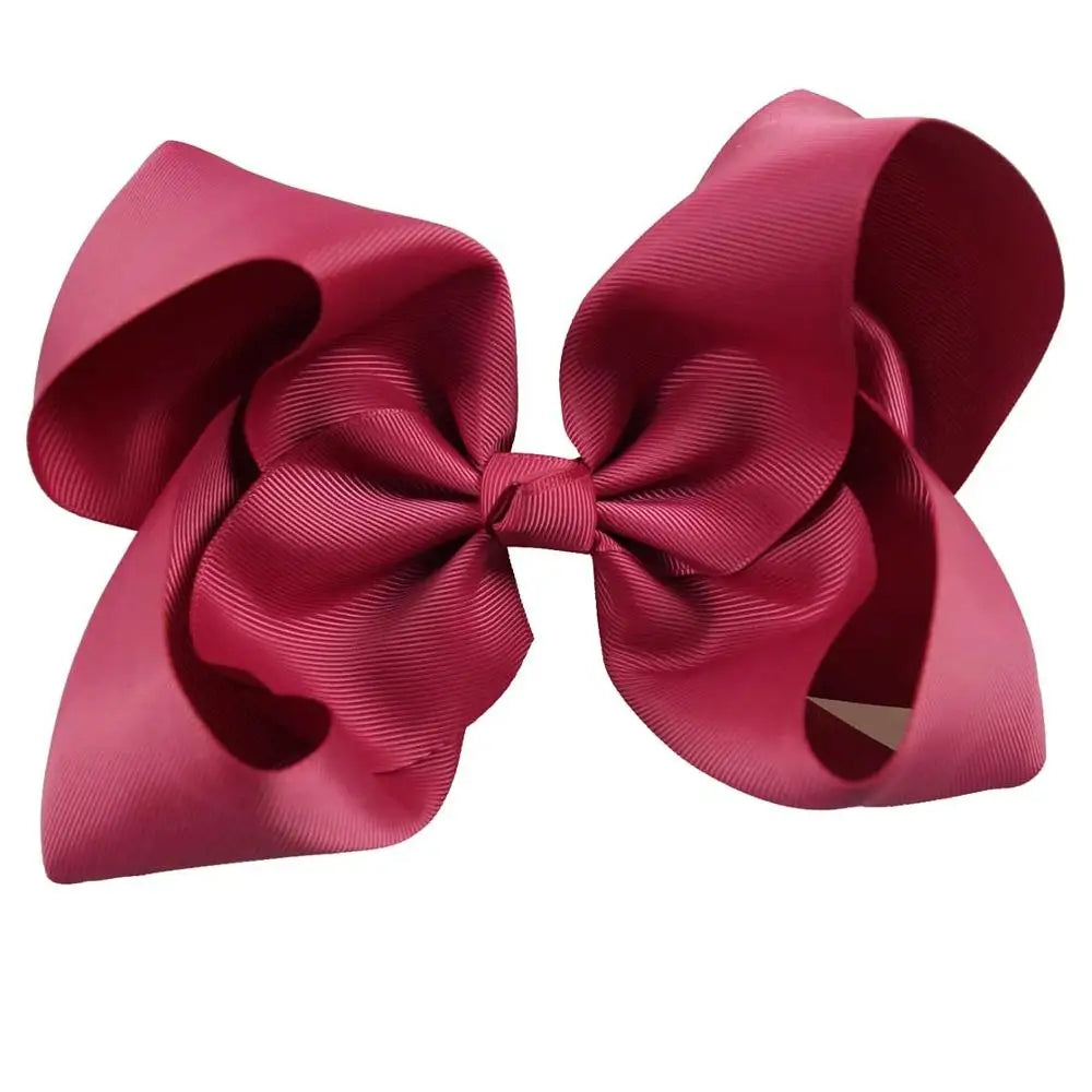 60 Colors Boutique 8" Large Solid Grosgrain Ribbon Hair Bow Clips Barrettes for Women Girls Accessories