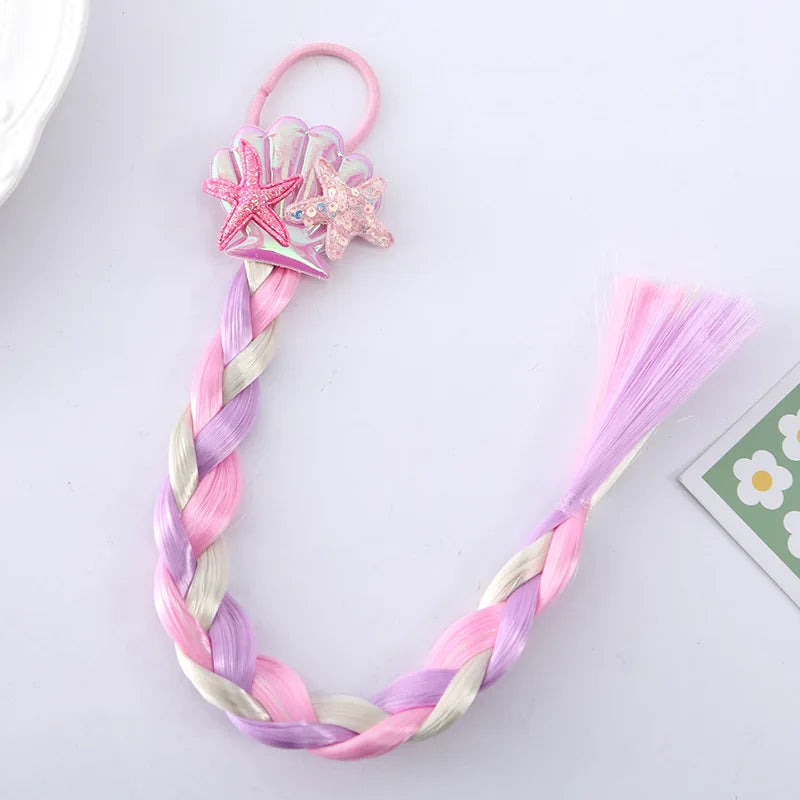 1 Pc Mermaid Braiding Hair Extensions for Girls Hair Rainbow Color Colorful Twist Braid Wigs Braid Crochet Braids Hair Extension