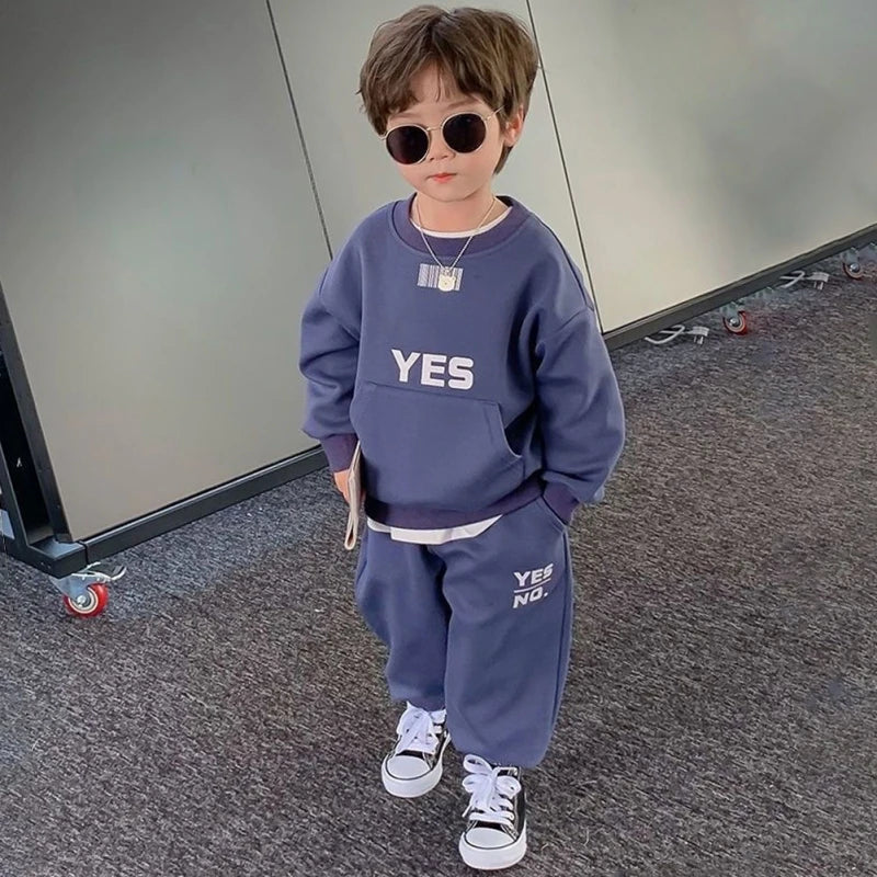 Kids Clothes Set Boys Girls For Fashion Children Long Sleeve Tops Pants Spring Autumn Teenager Sport Outfits Toddlers Costume