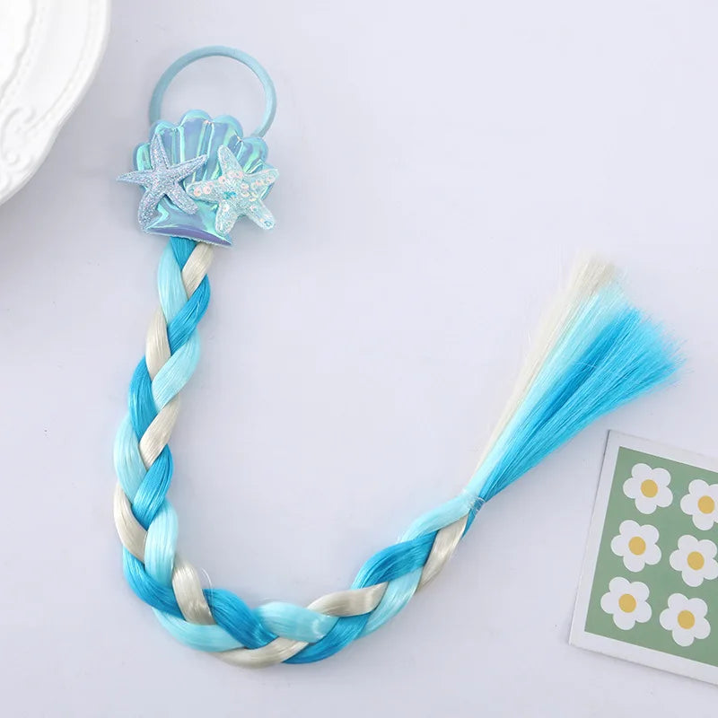 1 Pc Mermaid Braiding Hair Extensions for Girls Hair Rainbow Color Colorful Twist Braid Wigs Braid Crochet Braids Hair Extension