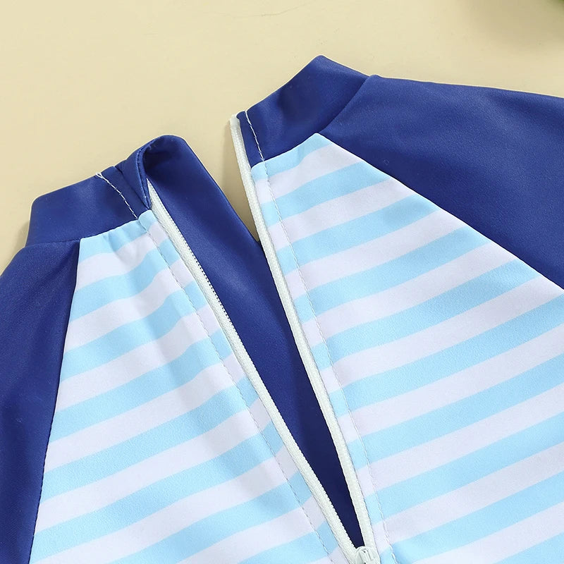 Children s Boys Summer Swimwear Cute Shark Print Short Sleeve Rash Guard Swimsuit Beachwear Bathing Suit for Kids