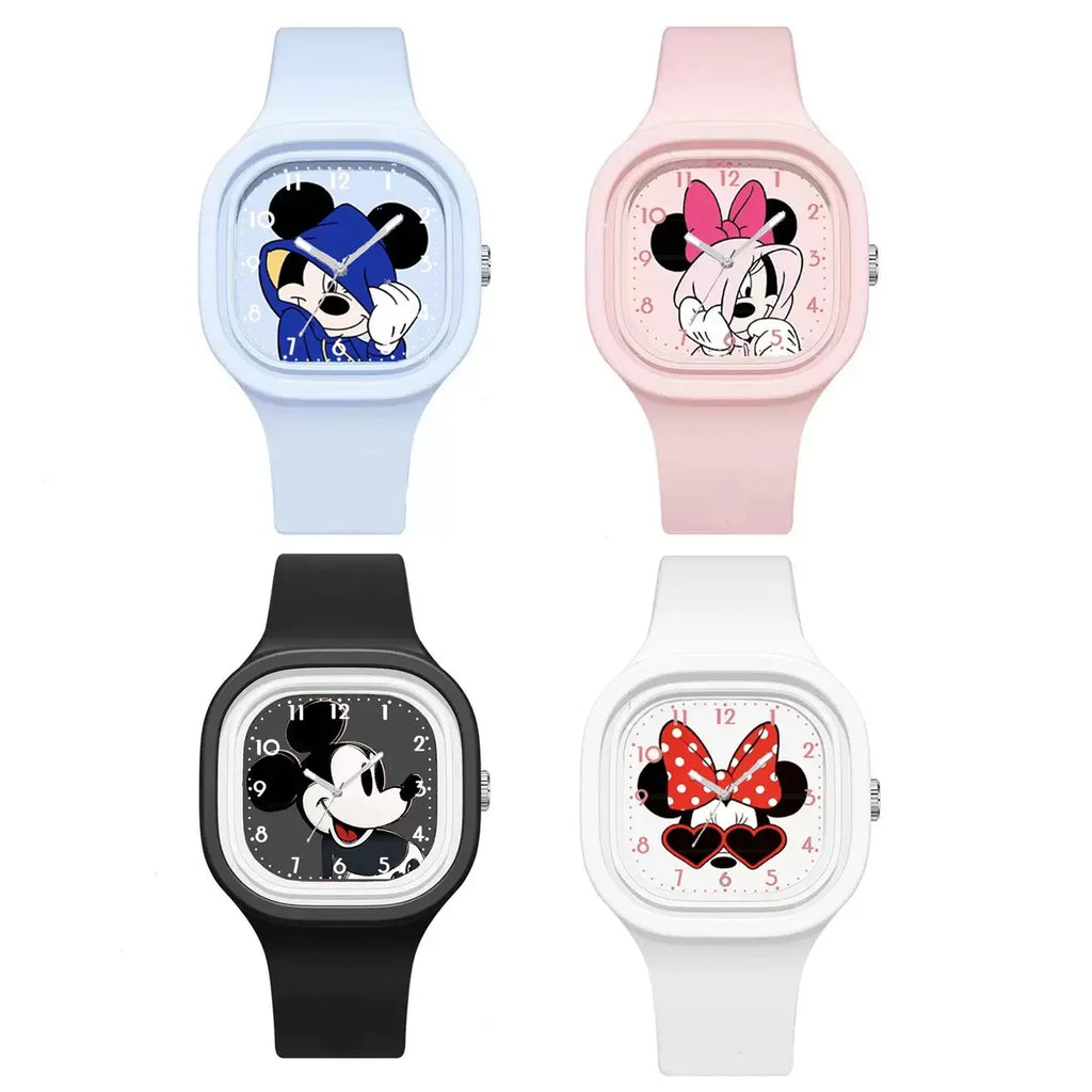 New Mickey Minnie Mouse Children Watches Kids Boy Girl Cute Anime Cartoon Primary  School Student Fashion Watch Birthday Gift