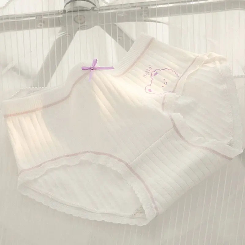 5PCS Teens Girls Cotton  Antibacterial Panties for Kids Print Briefs 8+y Young Children Underwears Baby Thin Breathable Knickers