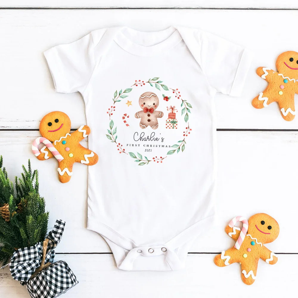 Personalised Baby First Christmas Rompers Newborn First Christmas Outfit Babies 1st Xmas Gift Idea Little Reindeer Xmas Cloth