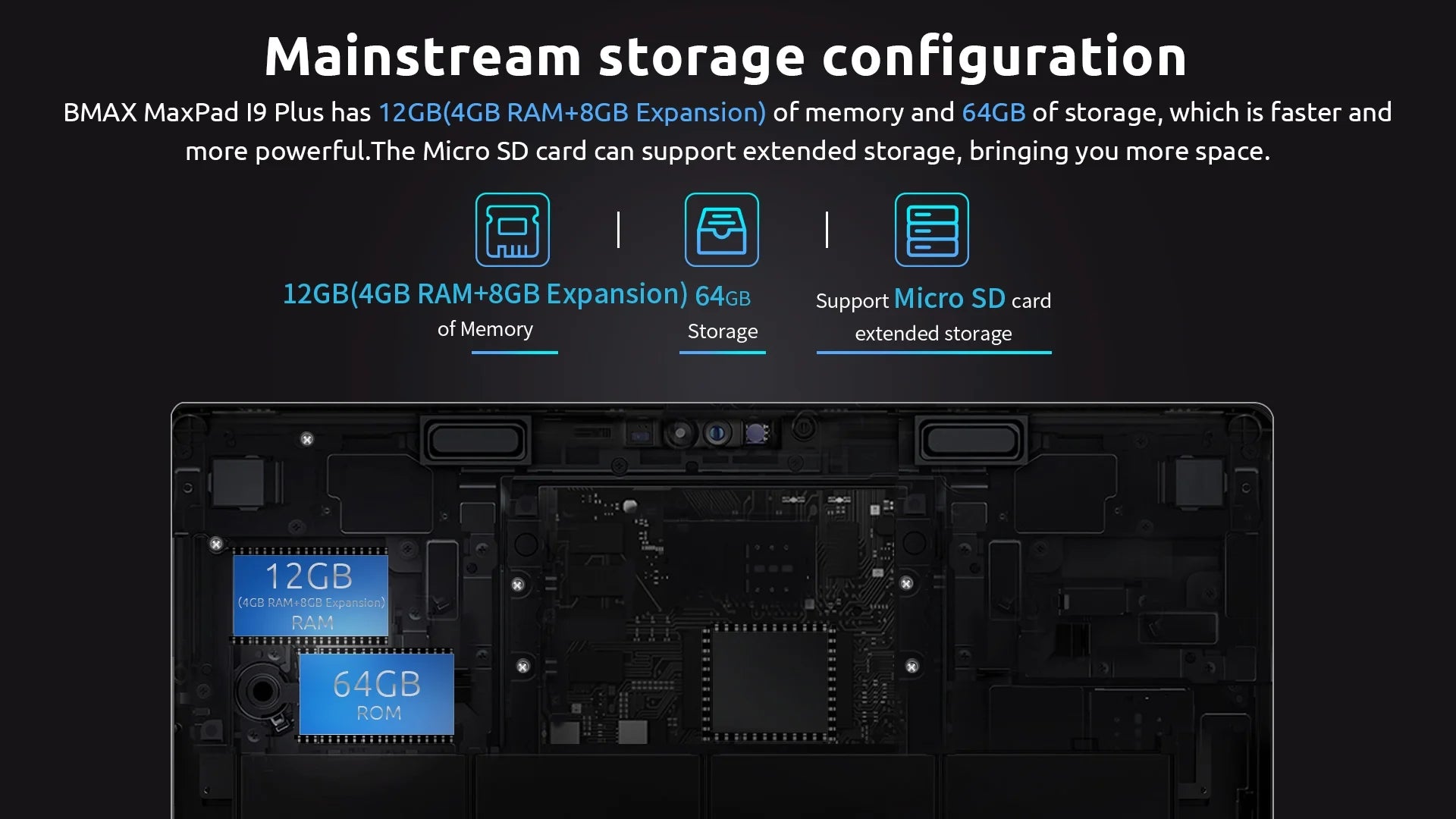 BMAX Kids Tablet I9 Plus Android 15 GPU G522EE 8GB RAM 64GB ROM 10.1 Inch Allwinner RK3562 Quad Core Port Tablets PC WIFI 6