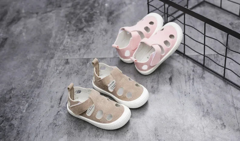 Kids Sandals Summer Girls Boys Cut Out Sneakers Breathable Children Sports Shoes Closed Toe Baby Toddlers Beach Sandalias Flats