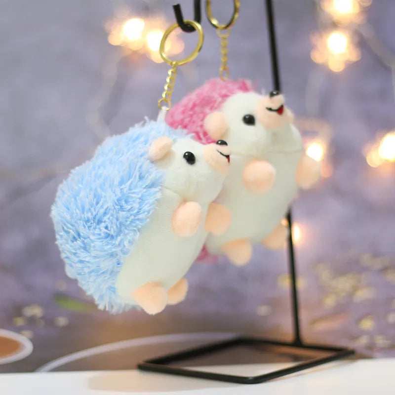 Plush Hedgehog Keychain Pendants Stuffed Animals Doll Toy Keyring Charms Backpack Accessory Adorable Handbag Pendants