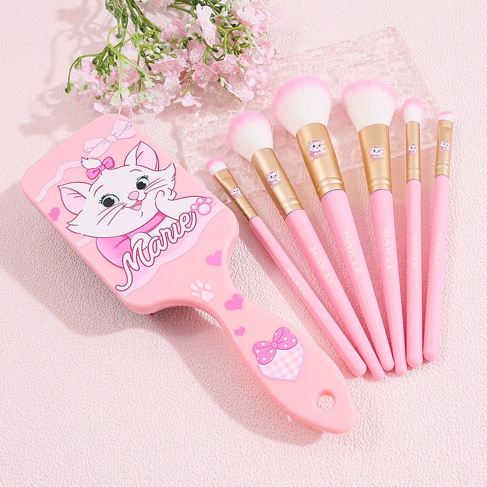 Cartoon cute Mary cat makeup brush gift box, creative cartoon facial makeup tools, suitable for girls' birthday gifts, holiday p