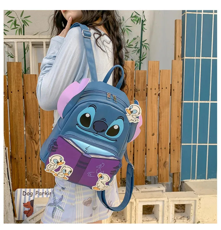 Disney Stitch New Mini Children's Backpack Cartoon Cute Children's Schoolbag Fashionable Casual Children's Backpack High Quality