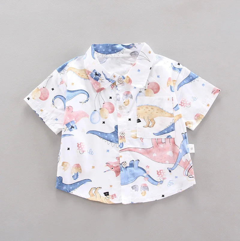 New Summer Baby Boys Clothes Suit Children Cartoon Shirt Shorts 2Pcs/Sets Infant Outfits Toddler Casual Costume Kids Tracksuits