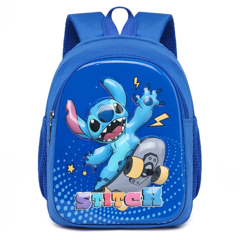 Disney Stitch New Kindergarten Schoolbag Cartoon Cute Boys and Girls Backpack High Quality Fashion Children's Schoolbag Light