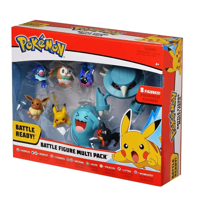 Pokemon Ultimate Battle Figures Pikachu Bulbasaur Eevee Pocket Monsters Battle Doll Anime Action Figurine Model Suit Toys Gifts
