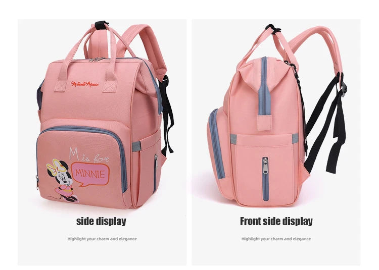 Disney New Fashion Baby Diaper Bag Large Capacity Maternity Bag Baby Waterproof Stroller Backpack Mickey Mouse Baby Diaper Bag