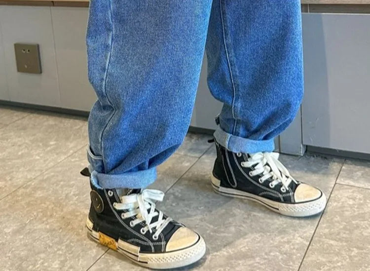 2025 New Boys' Denim Jeans 2025 Trendy Tween Boys Casual Long Pants Boys' Relaxed Fit Jeans Hot Sale