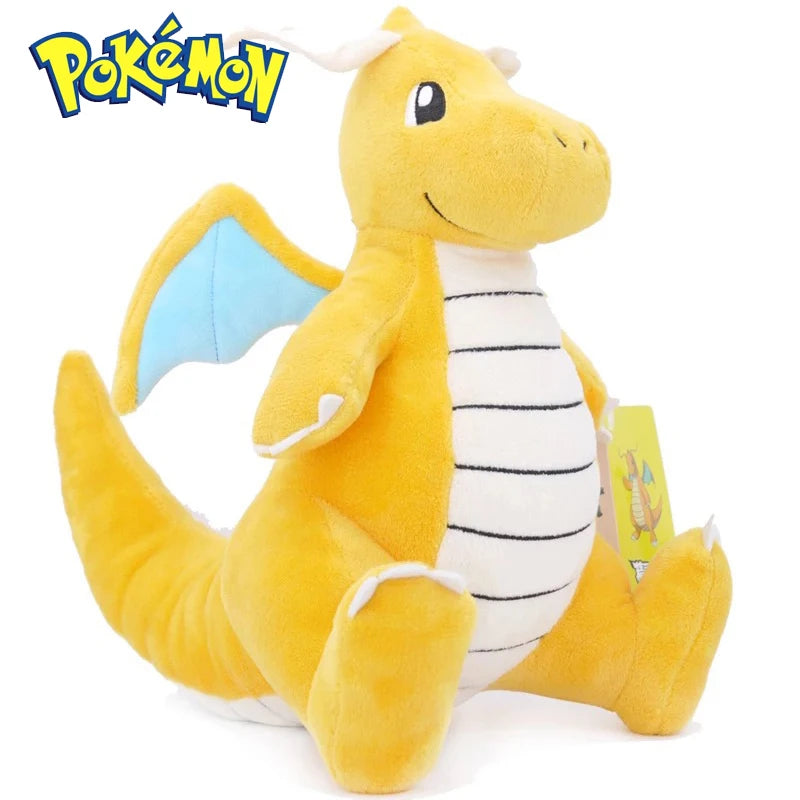 20-68cm Kawaii Pokemon Original Flash Dragonite Mini Dragon Dragonair Cartoon Soft Plush Doll Throw Pillow Child Birthday Gift