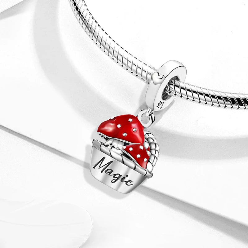 925 Sterling Silver Mushroom Cat Owl Puppy Cat Claw Charms Beads Fit Diy Bracelet Bangle Making Gift Of High Quality Jewelry