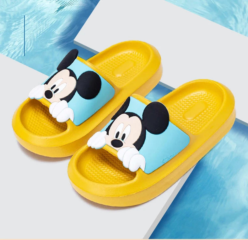 Summer Baby Boy Girl Cartoon Mickey Minnie Mouse Children Slippers Kid Antiskid Soft House Slipper Indoor Outdoor Beach Shoes
