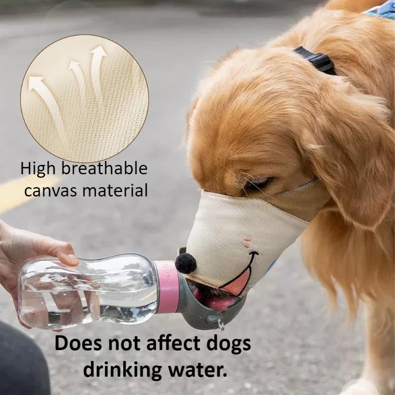 Dog Muzzles for Small To Large Dog Anti Barking Adjustable Muzzle Breathable Gentle Cloth Dog Muzzle Cute Funny Dog Muzzles