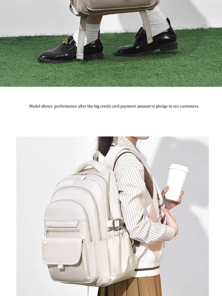 A Multi-layer Waterproof And Stylish Backpack Oxford Large-capacity Simple Commuter Out-of-town Student Backpack