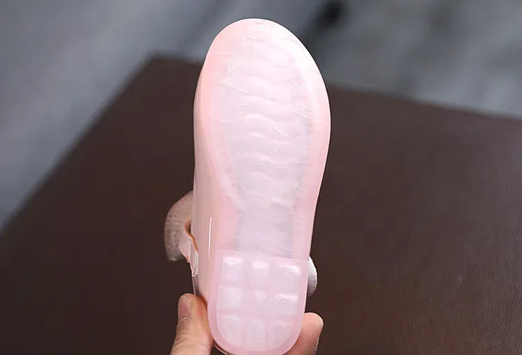 Kids Leather Girls Shoes Shining Shell Princess Shoes for Baby Party Wedding Children Lace Bow Spring Summer Dress Shoes F03111