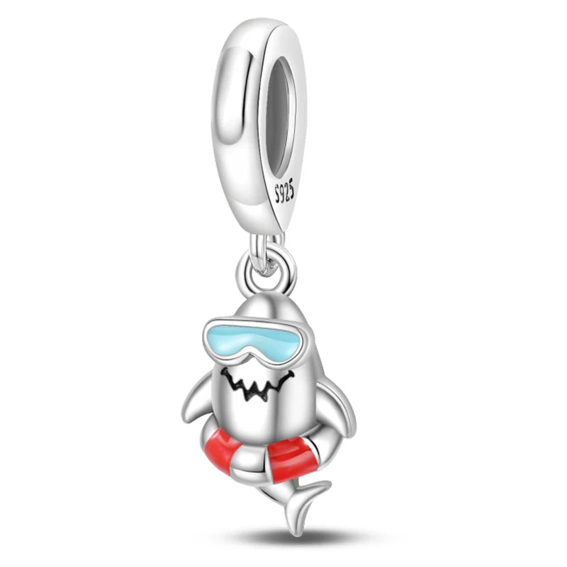 Hot Sale 925 Sterling Silver Ocean World Series Sea Turtle Starfish Little Crab Octopus Charms Bead Fit 925 Bracelet DIY Jewelry