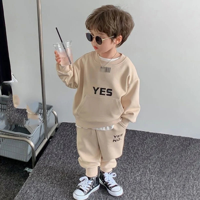 Kids Clothes Set Boys Girls For Fashion Children Long Sleeve Tops Pants Spring Autumn Teenager Sport Outfits Toddlers Costume