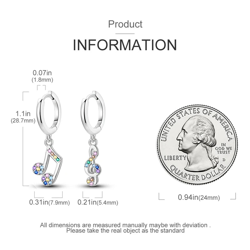 925 Sterling Silver Career Eardrop Musical Note Earrings Painter Microphone Earrings Fit For Women Workplace Birthday Gift