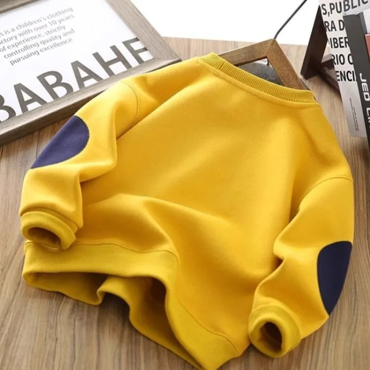 Boys' Middle/Big Kids 2025 New Spring/Autumn Crewneck Long Sleeve Stylish Sweatshirt Tops