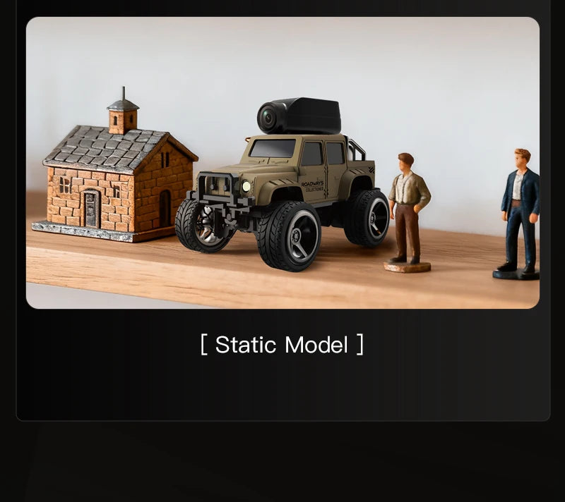 KF32 1:64 RC Mini Climbing Alloy Video Car With LED Light  and HD Camera Radio Remote Control Vehicle Toy for Kids Best Gift