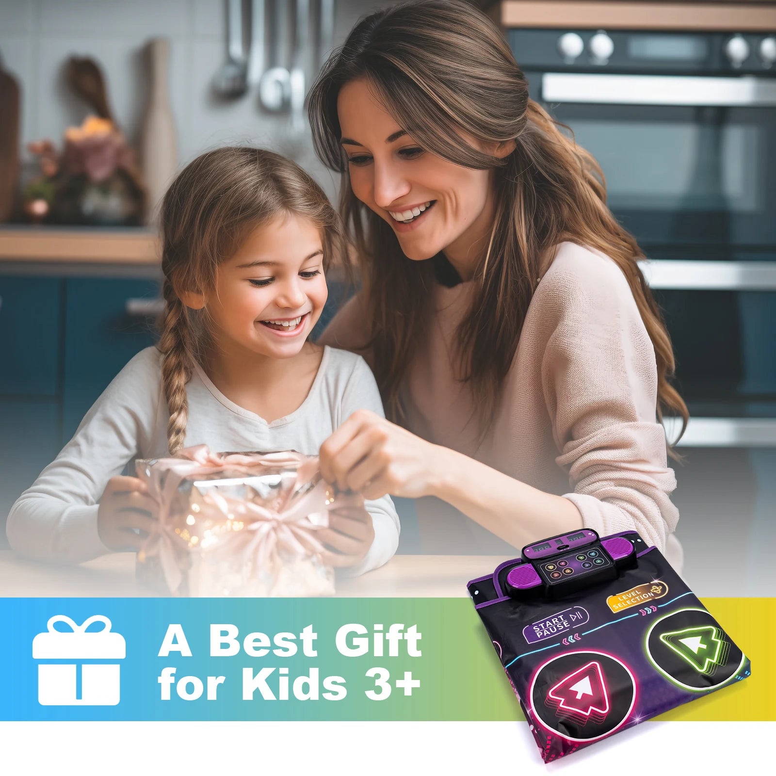 Kids Electronic Dance Mat Dancing Blanket Double Players Mode with 9 Levels Kid Floor Music Blanket Educational Toys Kids Gifts