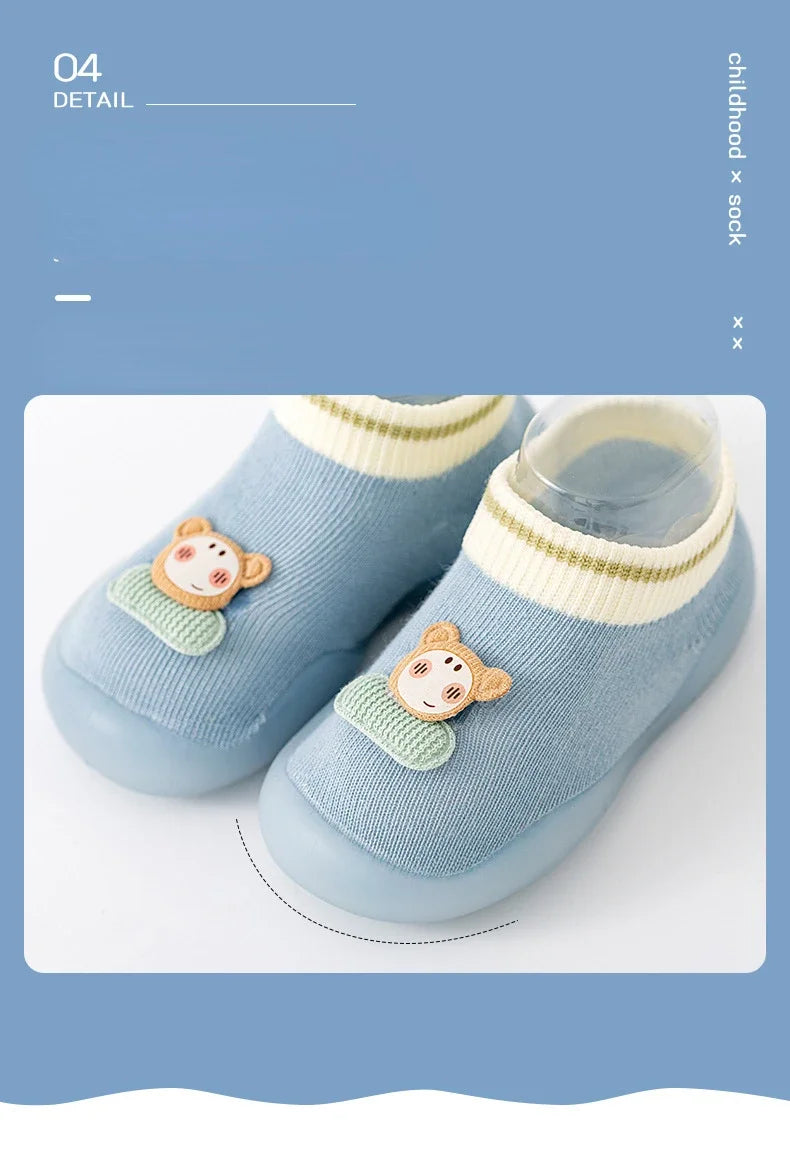 Cute Baby Toddler Shoes Infant Soft Sole Indoor Children's Shoes Cartoon Socks And Shoes Newborn Summer Baby Girl Shoes