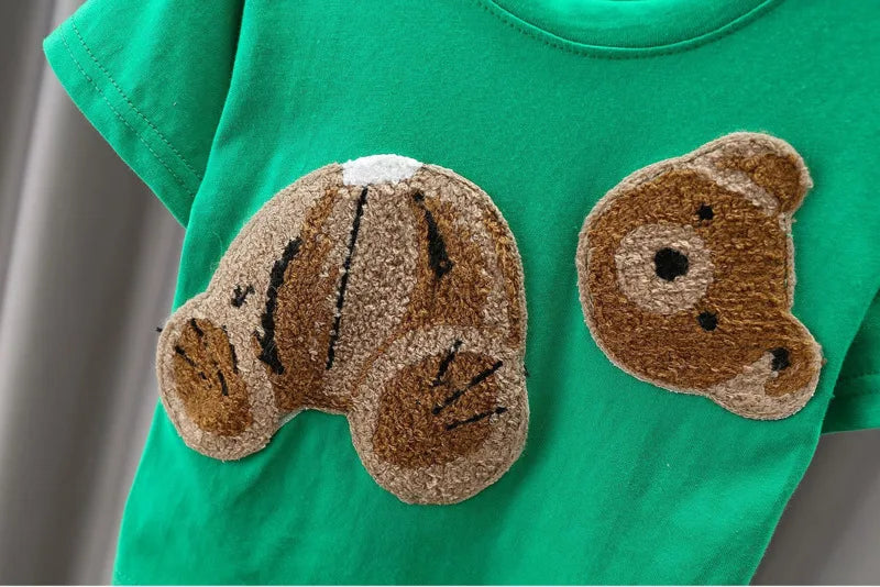 New Summer Baby Girls Clothes Suit Children Boys Cartoon T-Shirt Shorts 2Pcs/Sets Toddler Casual Costume Infant Kids Tracksuits