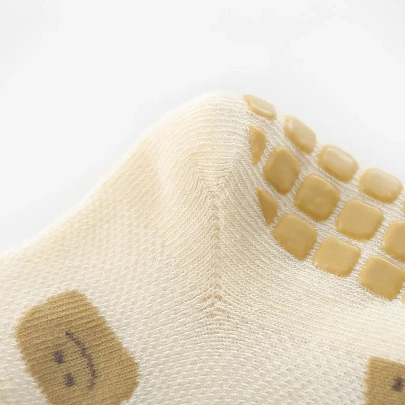 5 Pairs Childrens Indoor Anti-Slip toddler Socks Cute Cartoon Pattern Kids Boys Girls Socks Comfortable Breathable for Toddler