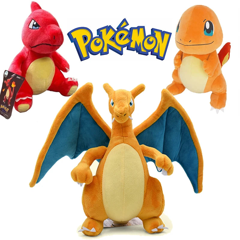 New Kawaii Charizard Soft Plush Toys Charmeleon Cute Anime Figure Cool Stuffed Animals Peluche Dolls Charmander Birthday Gifts