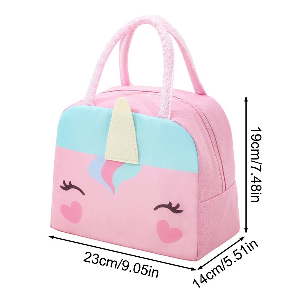 3D Three-Dimensional Bento Bag Cute Cartoon Bento Bag Lunch Bag Handbag Storage Insulation Bag Canvas Lunch Box Bag Ice Pack