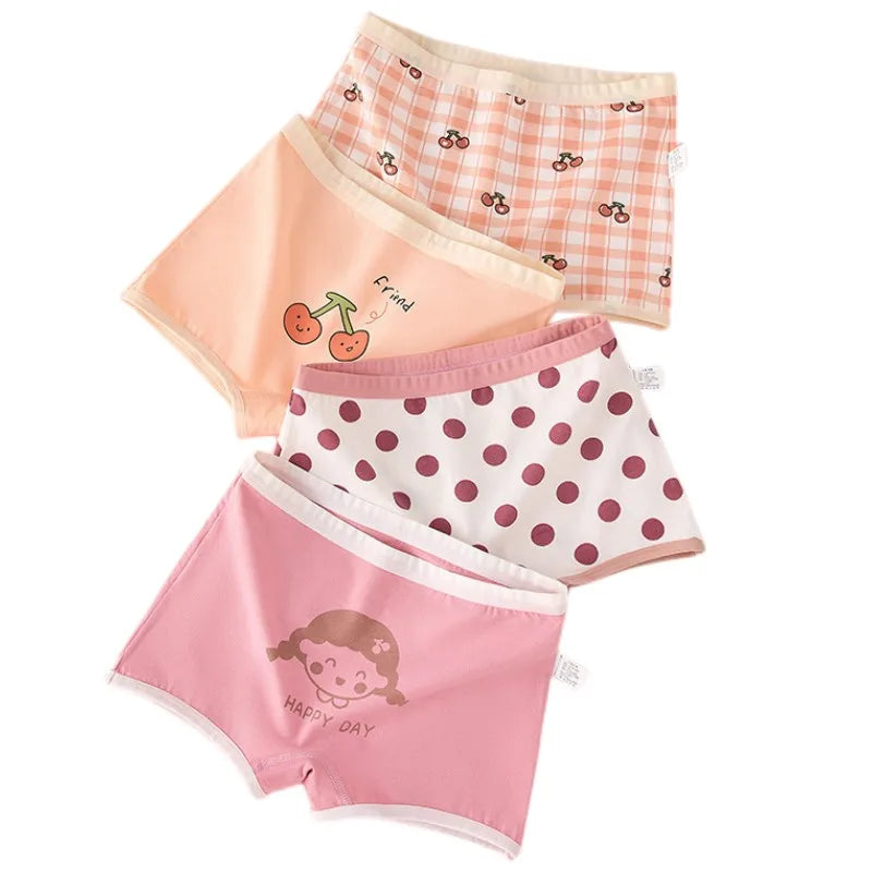 Girl A Cotton Briefs Boxers Breathable Underpants Girl Quality Panties Size 90-165 Healthy Briefs Kids Comfortable Soft Boxers