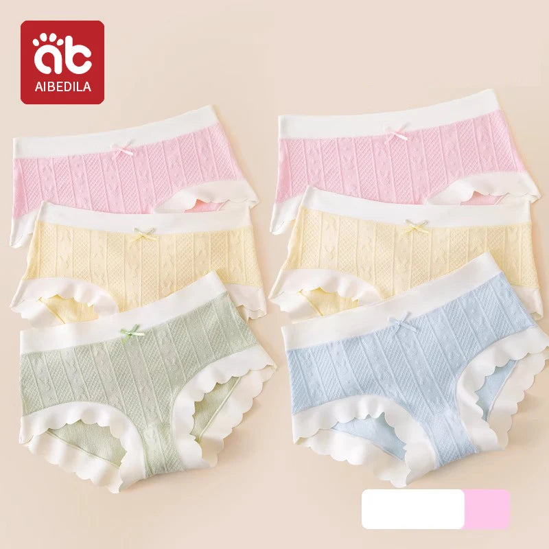AIBEDILA Baby Girls Panties Cotton Soft Cartoon Child Underwear for Girls Kids jacquard Breathable Teen Children's Briefs