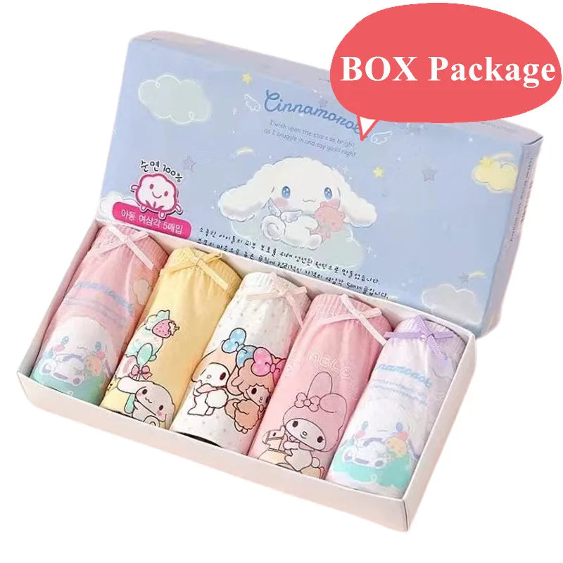 5 Pack/Box Children Panties For Girls Soft Cotton Girls Briefs Breathable Kids Underwear Knickers Cute HelloKitty Cartoon Panty
