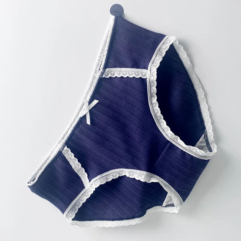 5PCS Teens Girl Cotton Soft Antibacterial Briefs Kid Cute Print Panties 8+y Young Child Clothes Maiden Thin Breathable Underwear