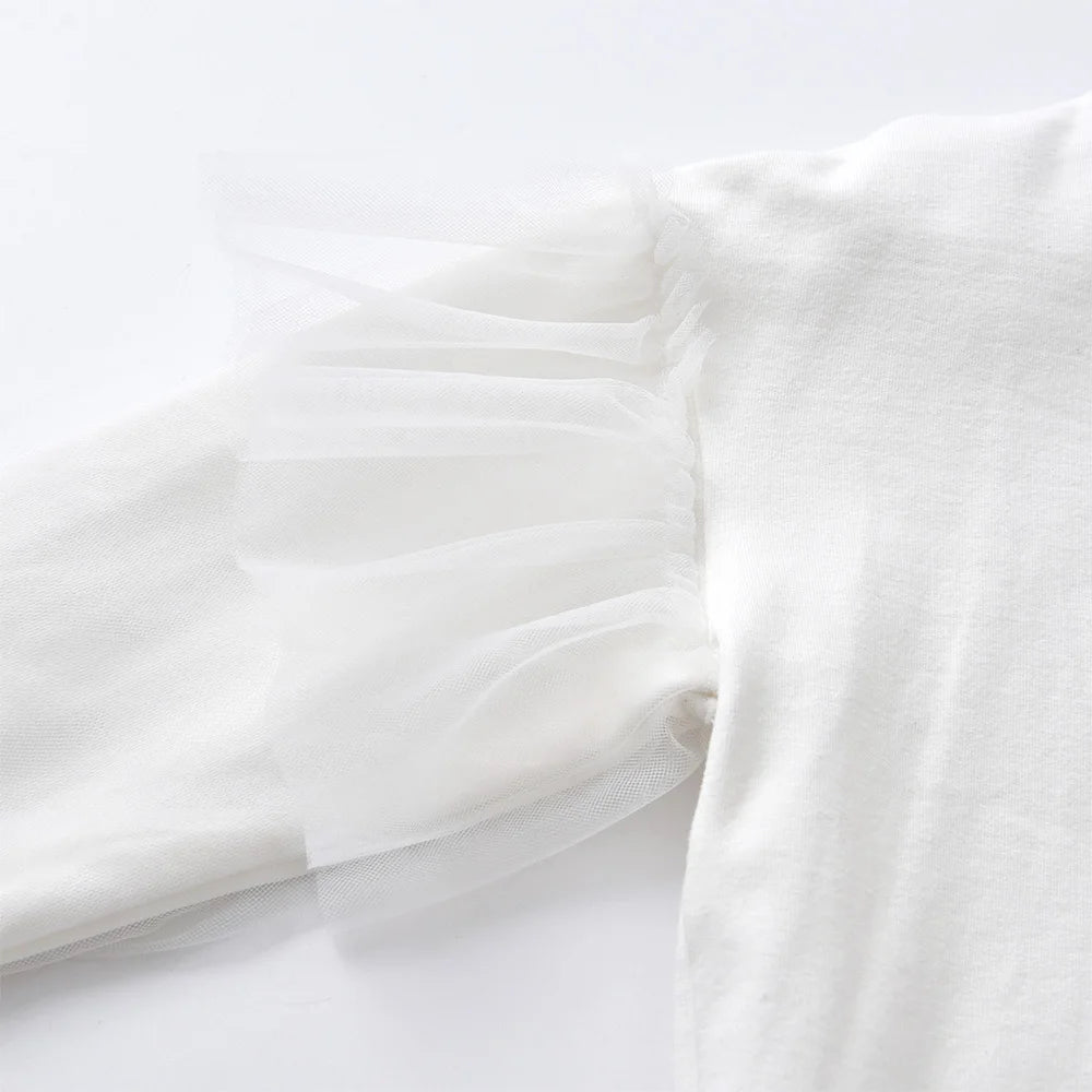 VIKITA Girls Cotton Casual Sports Sweatshirt Kids Butterfly Sequined Appliqued Flare Sleeve Cartoon Outerwear Children Clothing