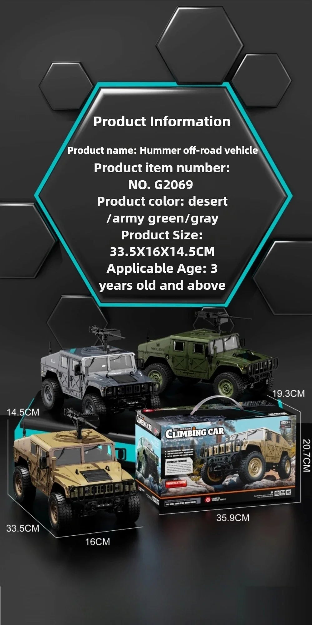 JJRC C8835 1:16 4x4 Remote Control Car - All-Terrain Off-Road Climber with LED Lights for Off-Road Adventure Toy Gift for Kids